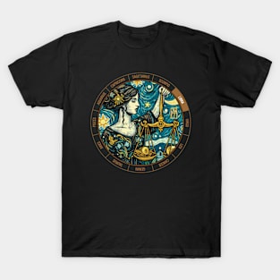 ZODIAC Libra - Astrological LIBRA - LIBRA - ZODIAC sign - Van Gogh style - 10 T-Shirt